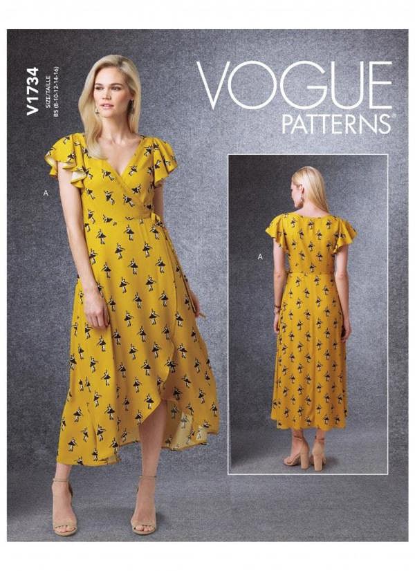 Vogue Sewing Pattern 1734, Dresses for Women, F5 (16-18-20-22-24) - Easy
