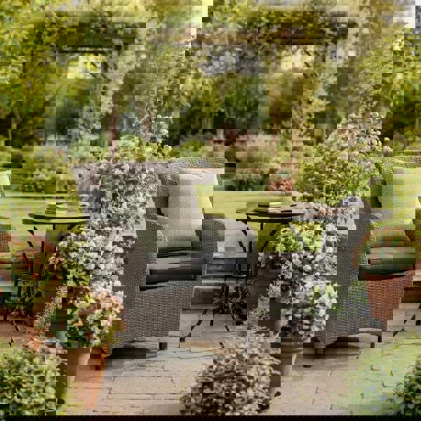 Scatter Cushions WATERPROOF (18"x18") - Garden Outdoor Sofa Cushions Pillows UK Made HERRINGBONE GREEN The Garden Furniture Shop