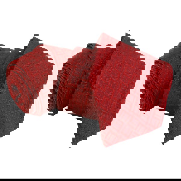 Dunhill red silk tie in a signature longtail pattern