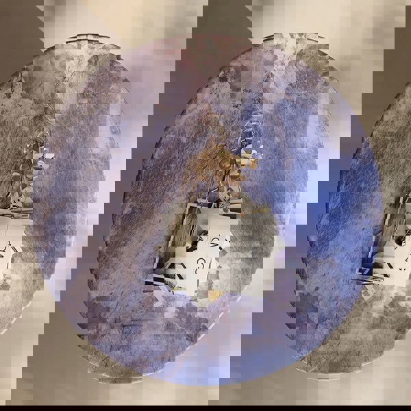 Tabitha Side Table, Purple & Marble & Aluminum Alloy-Rit Concept-Rit Concept