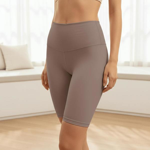 Anniou High-rise Yoga Biker Shorts - Coffee