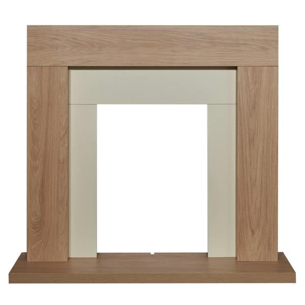 Adam Malmo Fireplace in Oak & Cream, 39 Inch