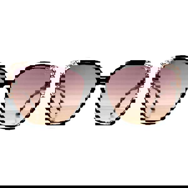 Guess Sunglasses GU7882 01Z Shiny Black Glitter Gold Violet Mirror Gradient