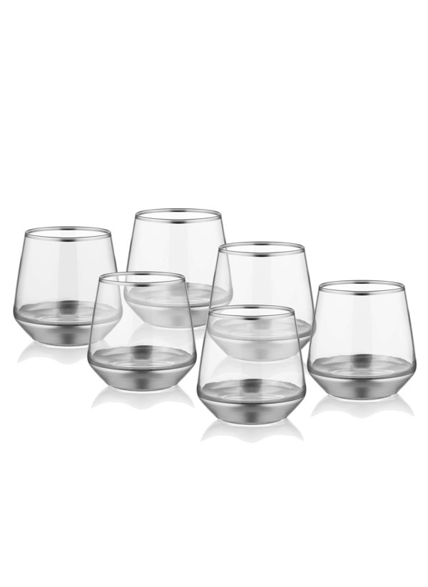 Rozi Glam Collection Silver Tumblers (Set of 6)