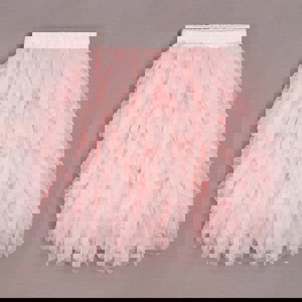 baby pink ruffle skirt layered 