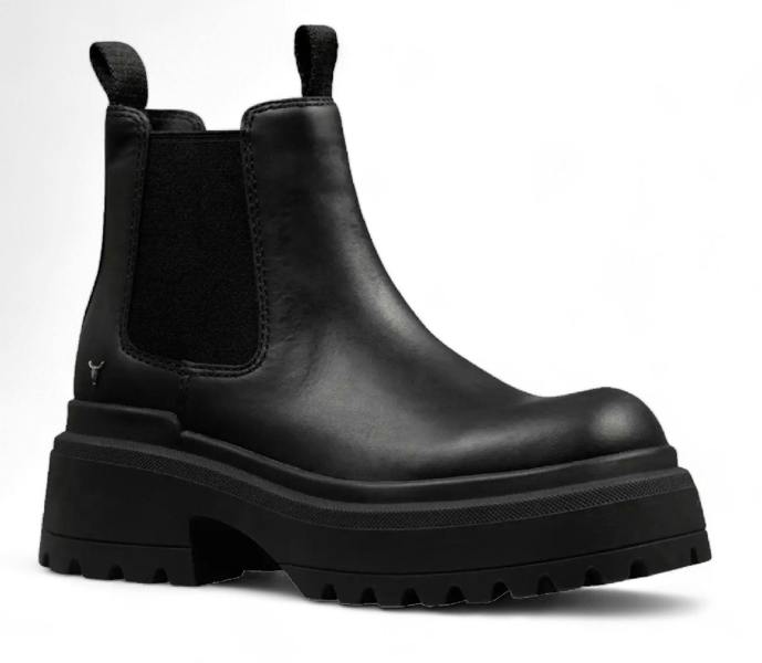 Windsorsmith Black Chunky Leather Chelsea Boots