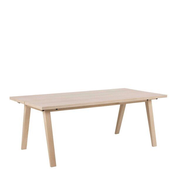 Wyld Haus Jyvaskyla 286cm 8 Seater White Oak Wood Rectangle Extendable Dining Table