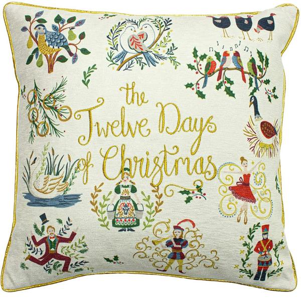 Furn Twelve Days of Christmas Cushion Cover - Multicoloured - 