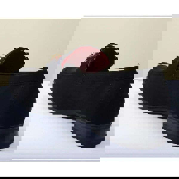 Dolcetto Men's Suede Leather Lined Gold Buckle Loafers