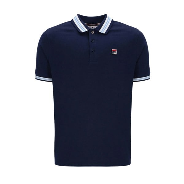 Fila Faraz Tipped Polo Shirt Fila Navy/White/Vista Blue