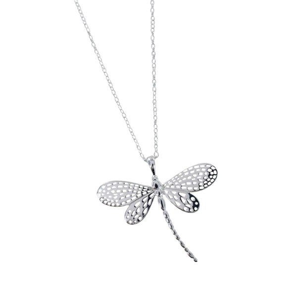 Sterling Silver Dragonfly Necklace - Reeves & Reeves