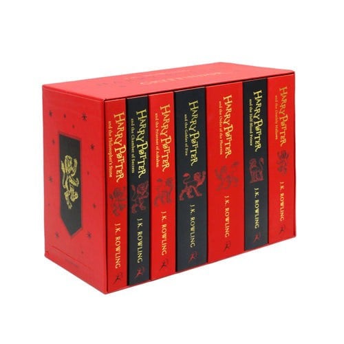 Harry Potter Gryffindor House Editions Paperback Set by J.K. Rowling 7 book Set