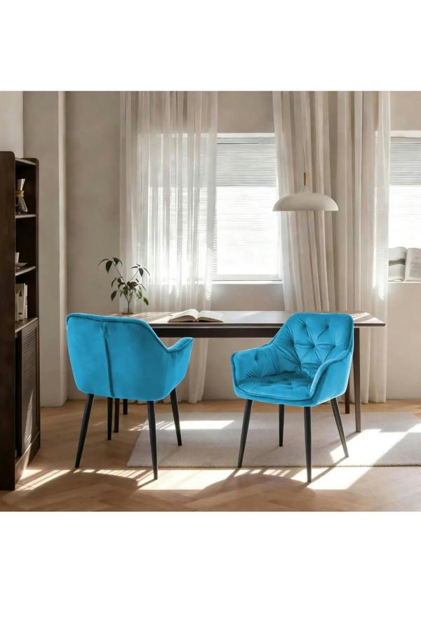 Groundlevel Set of 2 Velvet Upholstered Dining Chairs