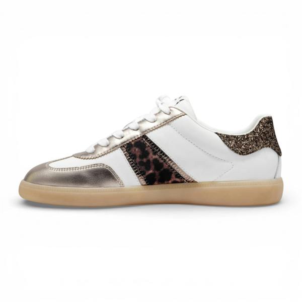 Tamaris Women's White Silver Leather Sneakers
