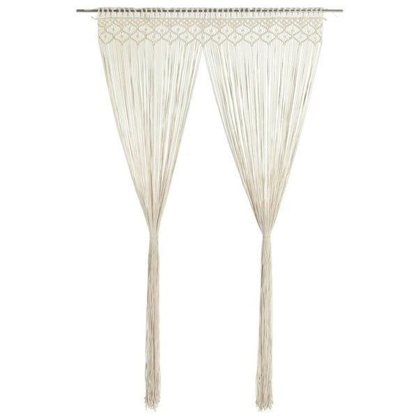 Berkfield Macrame Curtain 140x240 cm Cotton