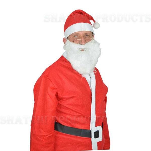 Adult Budget Santa Costume Set, 5 Piece Fancy Dress Outfit with Hat, Beard and Belt image 7