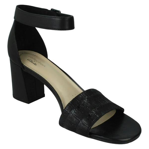 Clarks Ladies Clarks Heeled Ankle Strap Sandals Jocelynne Cam
