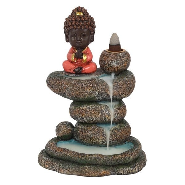 Serano Red Buddha and Rock Pond Backflow Incense Burner