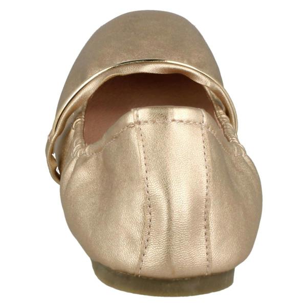 Spot On Ladies Spot On Rouched Topline Flat Ballerinas F80270
