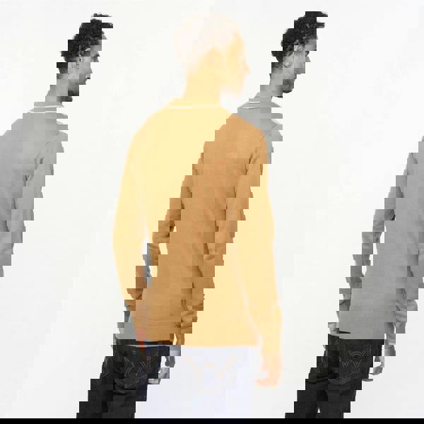 Gabicci V55GM04 Mens Dante Long Sleeve Knitted Three Button Polo Gabicci Vintage - NUTMEG