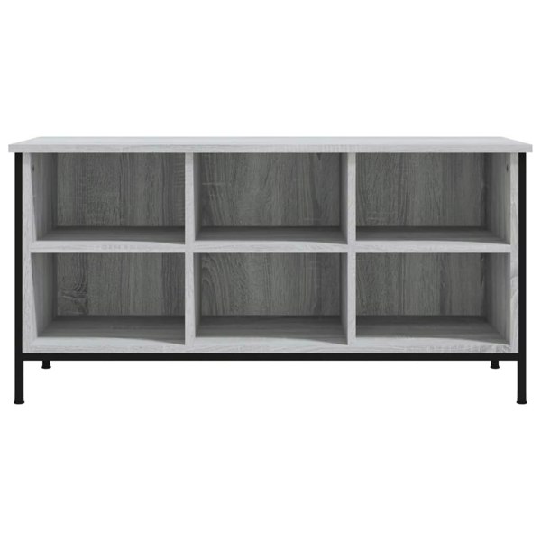 Berkfield Shoe Cabinet Grey Sonoma 100x35x50 cm Engineered Wood