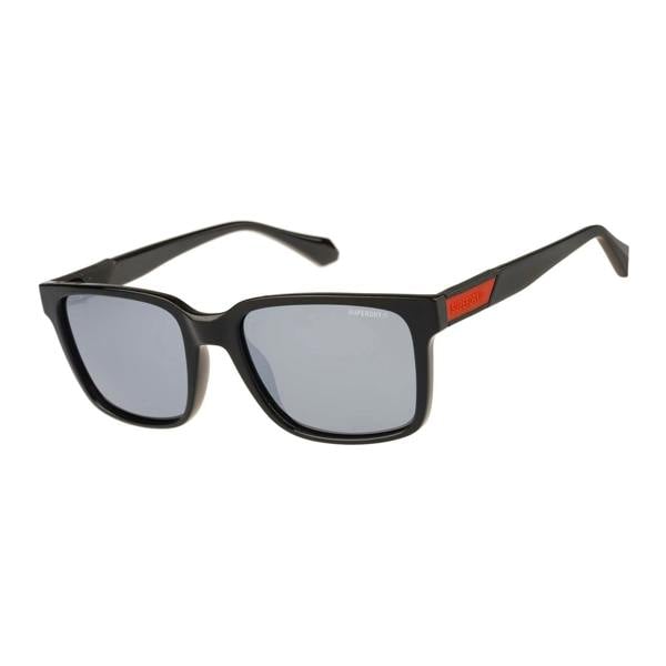 Superdry Sunglasses SDS-5039 104 Matte Black Silver Mirror Polarized