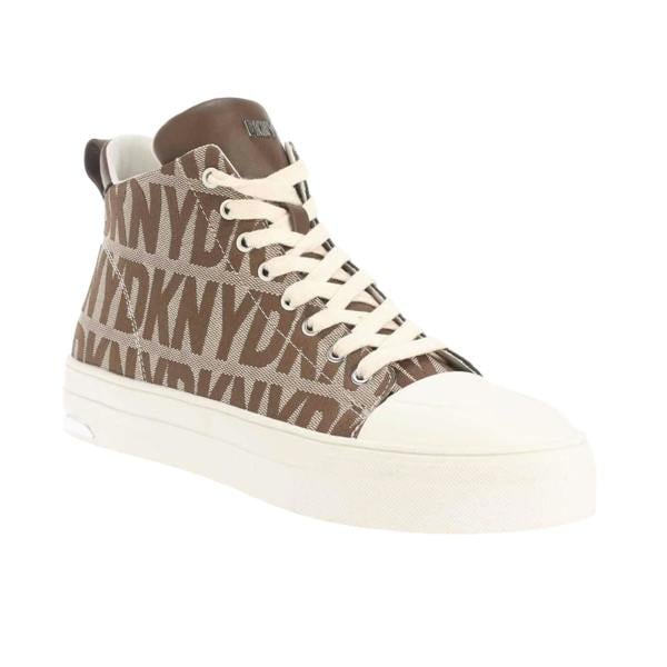 DKNY Womens/Ladies Yaser Lace Up Trainers - Beige - 