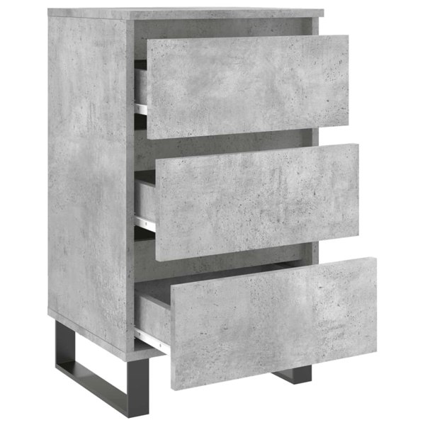 Berkfield Bedside Cabinets 2 pcs Concrete Grey 40x35x69 cm Engineered Wood