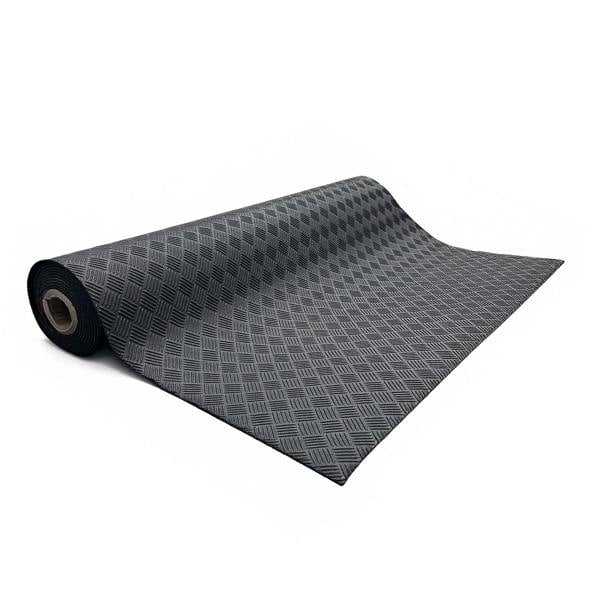 Nicoman Non-Slip Recycled Rubber Flooring Rolls - Deckplate Pattern