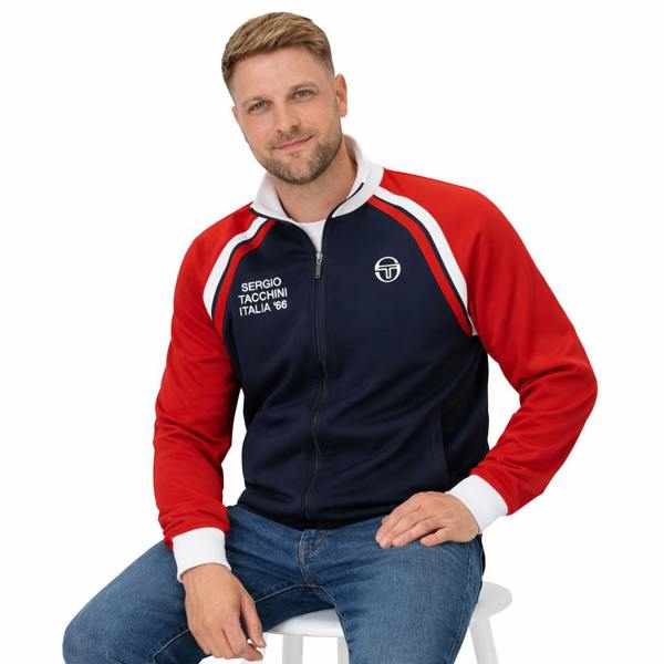 Sergio Tacchini Ghibli Davis Track Top Jacket Maritime Blue/Adrenaline Rush/White