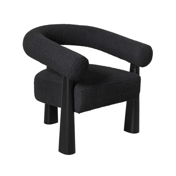 Furniture Edit Spara Black Boucle Accent Chair