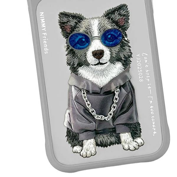 Nimmy Friends Nimmy Glasses Cool Dog Case with MagSafe for iPhone 17 Pro Max 6.9" Grey Blue - N-YJ-IP17-PRO-MAX-028