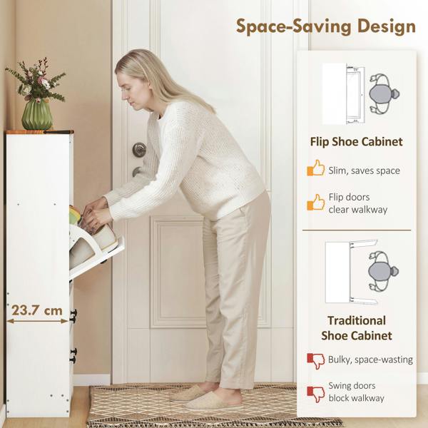 Flip-down Shoe Cabinet