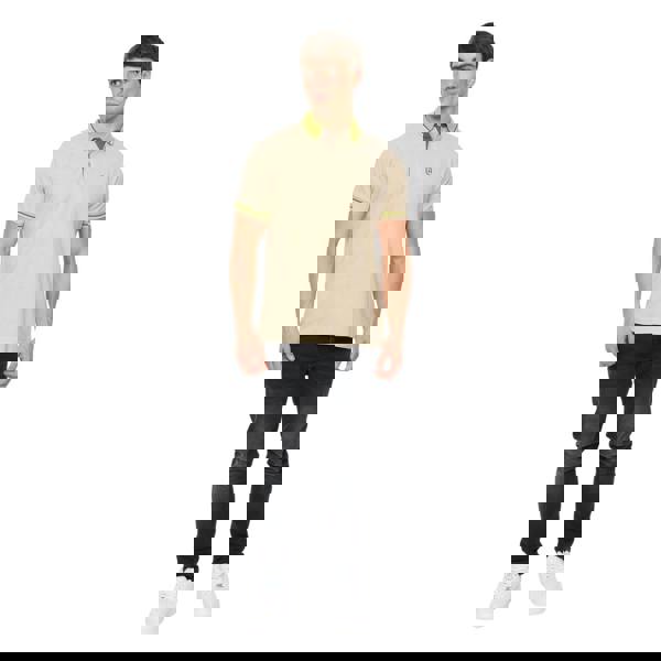 Crosshatch Mens Mettormoore Polo Shirt - Off White - 