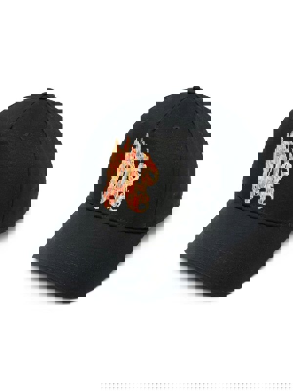 Palm Angels Burning Monogram Cap Black - Supplied FashionPALM ANGELS