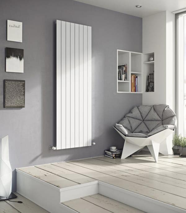 Agadon Panio Vertical Designer Flat Panel Radiator - White