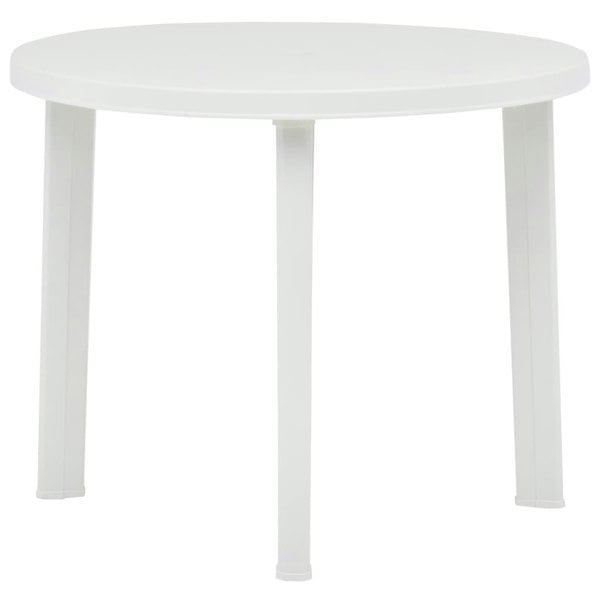 Berkfield Garden Table White 89 cm Plastic