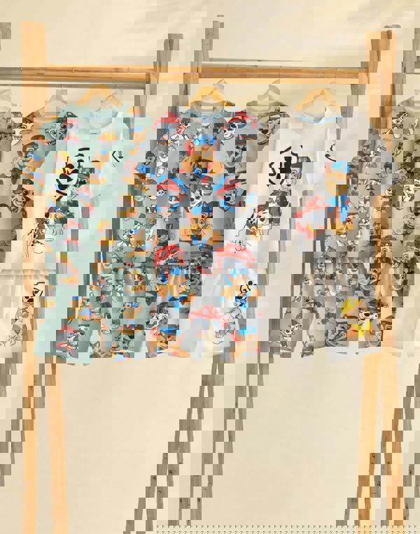 Paw Patrol Boys Multicoloured Boy Pups Multi-Pack of 3 Short Sleeve Short Leg Pyjama Set