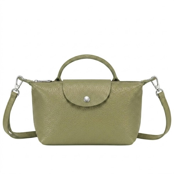 Kitise Fashion Italian Leather Mini Top Handle Crossbody Bag - SAGE GREEN