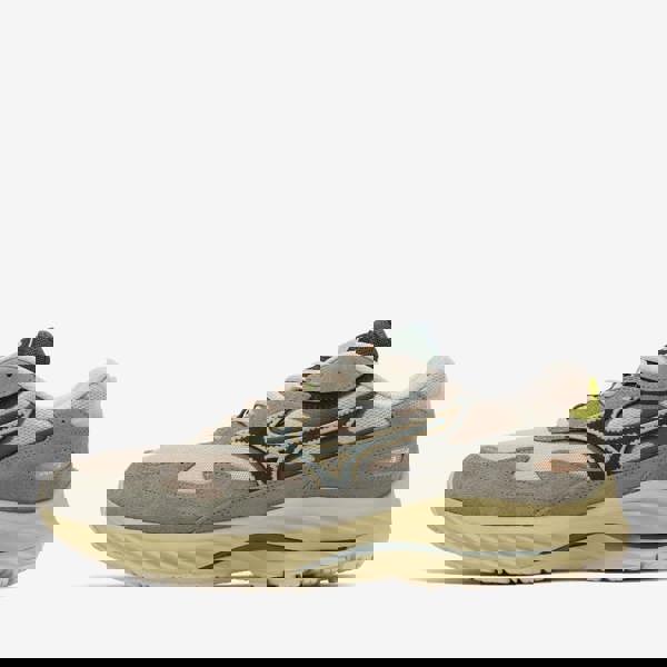 Mizuno Mens Wave Rider Beta Sportstyle Suede Trainers - White/Green - 