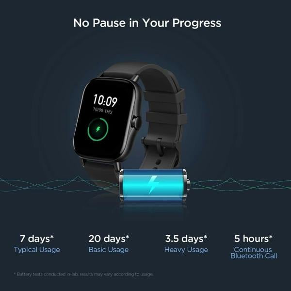 Amazfit GTS 2E Heart Rate, Fitness & Smart Watch Midnight Black