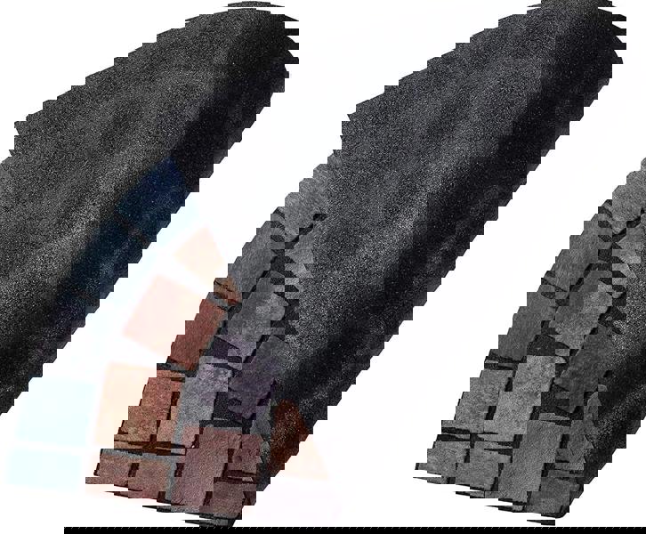 Nicoman Halfmoon Tile Barrier Doormat - Blue Edge