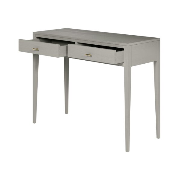 Wyld Haus Valencia Mist Grey Wood Grain 2 Drawer Desk