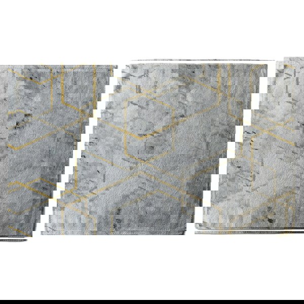 Benjamin Tate Design geometric marble pattern with gold glitter (Bath Towel)