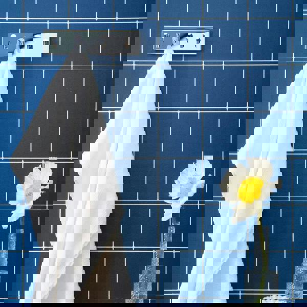 BESLAGSBODEN Chrome Stainless Steel Quadruple Towel Hook (180 x 45mm) Self Adhesive Bathroom Wall Mounted