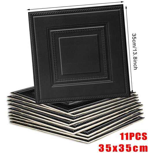 Havendro 11PCS 3D Tiles Ceiling Wall Stickers Self-Adhesive Waterproof Thick Wall Panels