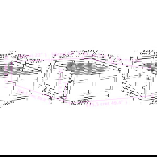 Berkfield Bed Frame White Solid Wood 120x200 cm