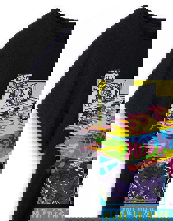 Hot Wheels Boys Black Neons Short Sleeved T-Shirt