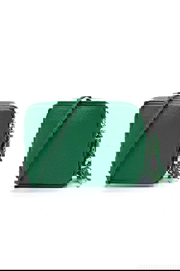 Kitise Mini Tassel Italian Genuine Leather Purse Crossbody Bag With Tassel