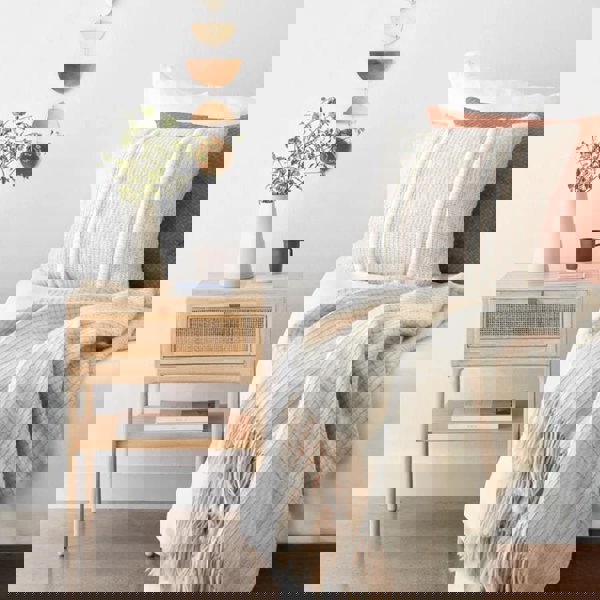 Cement Bedside Table, Light Oak-Weilai Concept-Weilai Concept